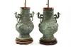 Appraisal: TABLE LAMPS - Pair of Chinese cast bronze vases converted