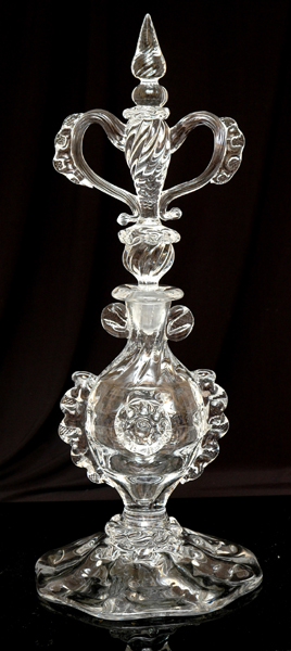 Appraisal: AN ORREFORS CRYSTAL EXHIBITION COVERED VASE Designed by Edvard Hald