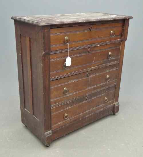 Appraisal: Victorian Eastlake chest drawers '' W '' D '' Ht