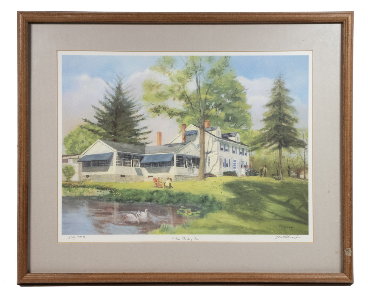 Appraisal: DENNIS STUART TH C CONNECTICUT White Turkey Inn lithograph Nov