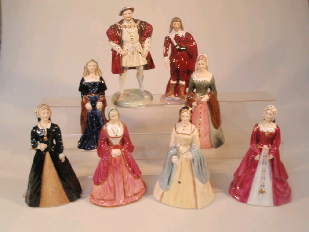 Appraisal: A set of Coalport bone china figures of Henry VIII