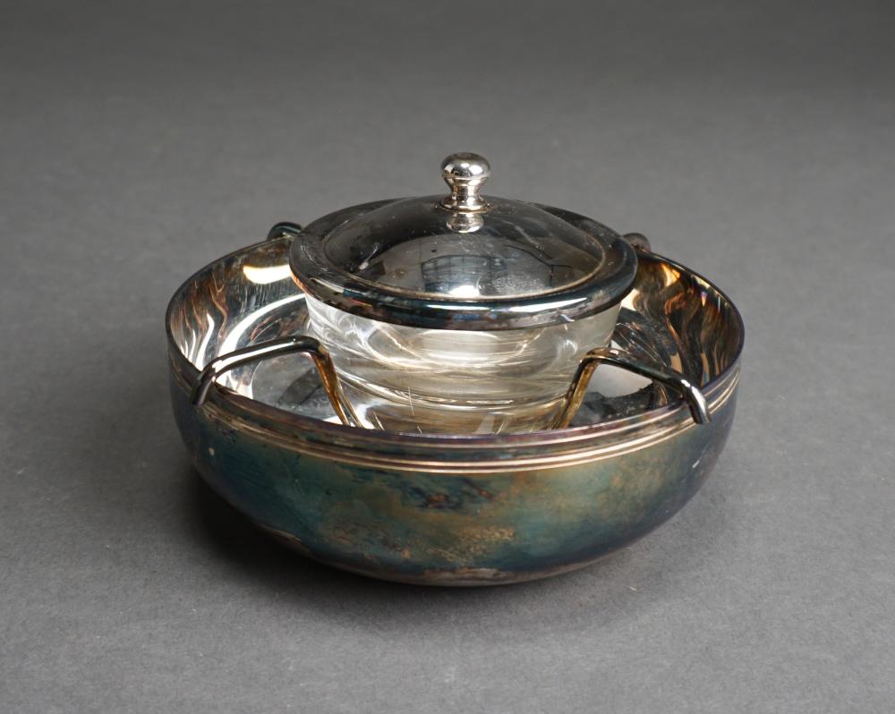 Appraisal: CHRISTOFLE STERLING SILVER CAVIAR DISH WITH BOXChristofle Sterling Silver Caviar