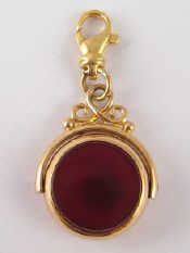 Appraisal: A carat gold seal pendant with a French hallmarked carat