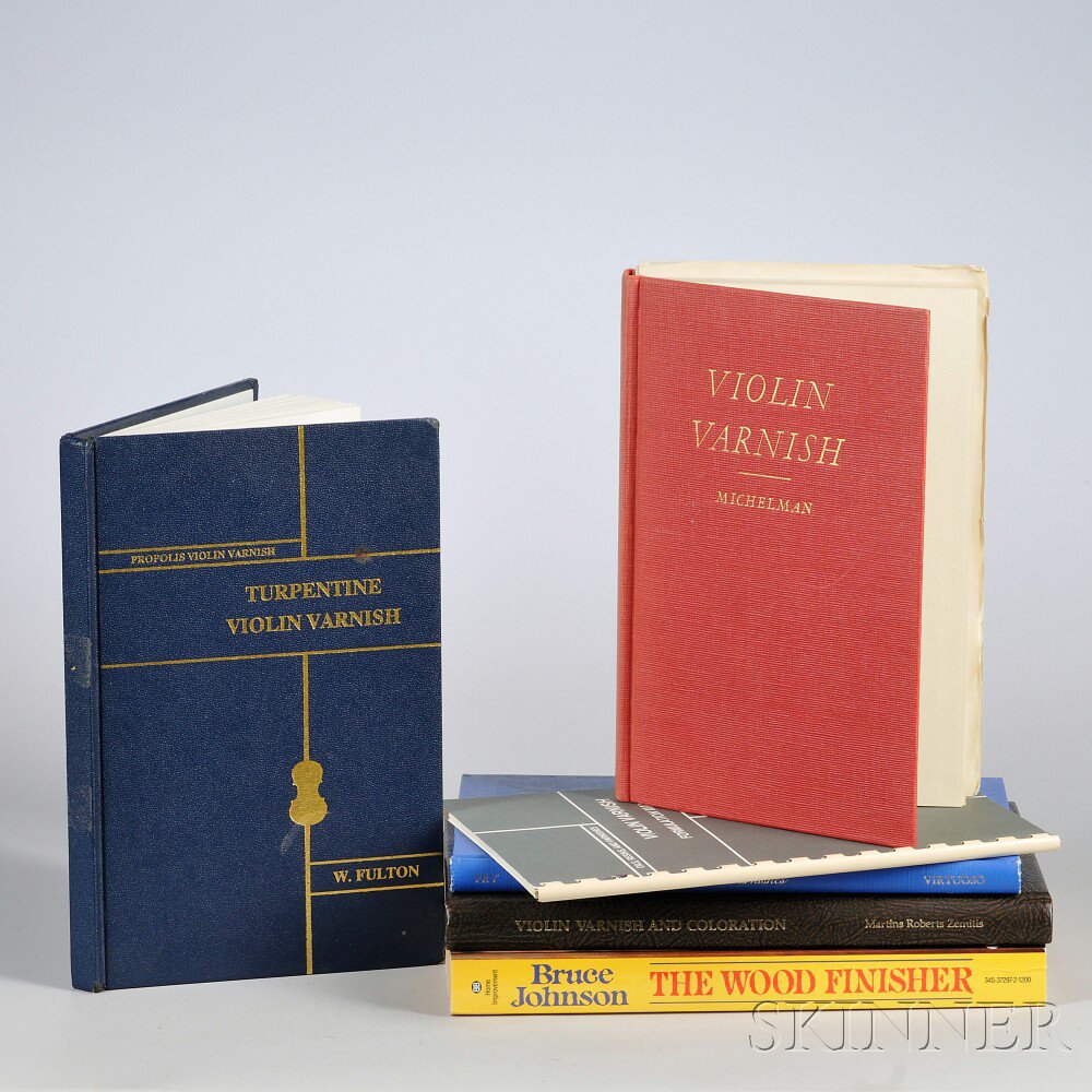 Appraisal: Six Books on Violin Varnish Violin Varnish by Michelman Italian