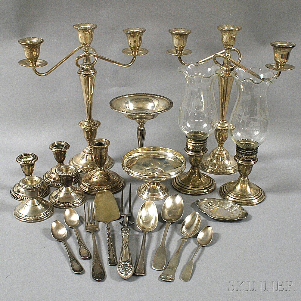 Appraisal: Group of Mostly Weighted Sterling Tableware and Small Group of