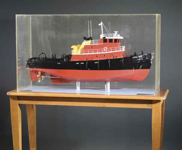 Appraisal: CASED MARITIME INDUSTRY SHIP MODEL ''Little Bear '' a ft