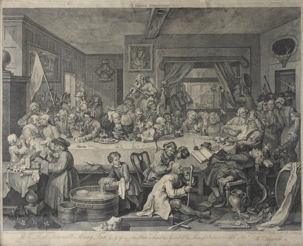 Appraisal: WILLIAM HOGARTH BRITISH - AN ELECTION ENTERTAINMENT CANVASSING FOR VOTES