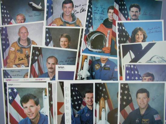 Appraisal: Shuttle Astronaut Portraits Signed Over NASA lithograph portraits of mostly