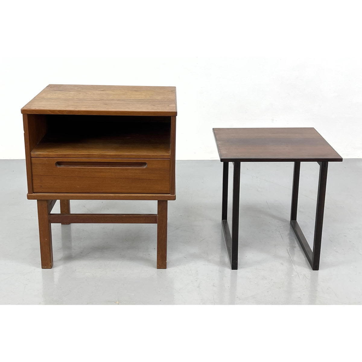 Appraisal: pcs Danish Modern Nils Jonsson Teak side table and Rosewood