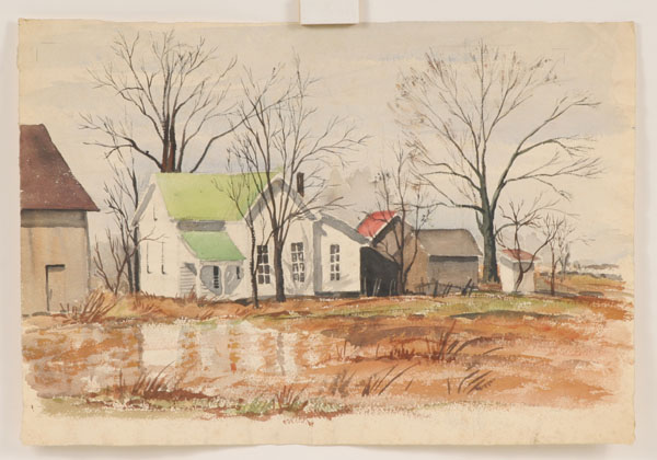 Appraisal: Marion Simon Cassell American b four architectural landscapes watercolors on