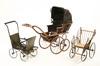 Appraisal: DOLL PRAMS - Lot of three early th c doll