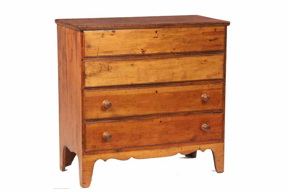 Appraisal: COUNTRY PINE BLANKET CHEST - Hepplewhite Country Pine Blanket Chest