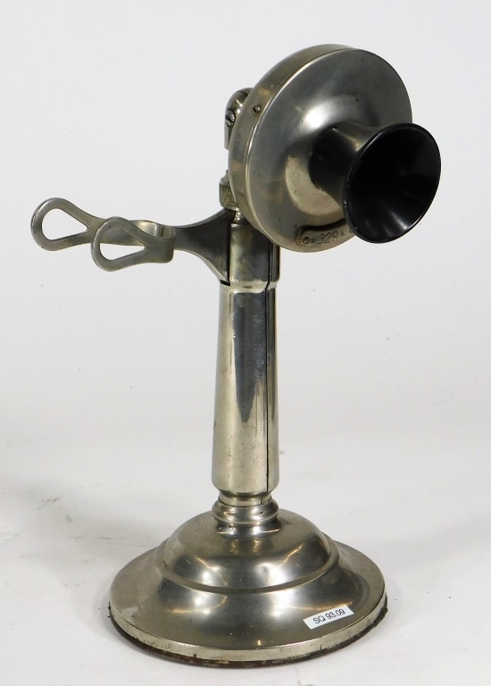 Appraisal: AMERICAN BELL NICKEL CANDLESTICK TELEPHONE United States Circa Rare tapered