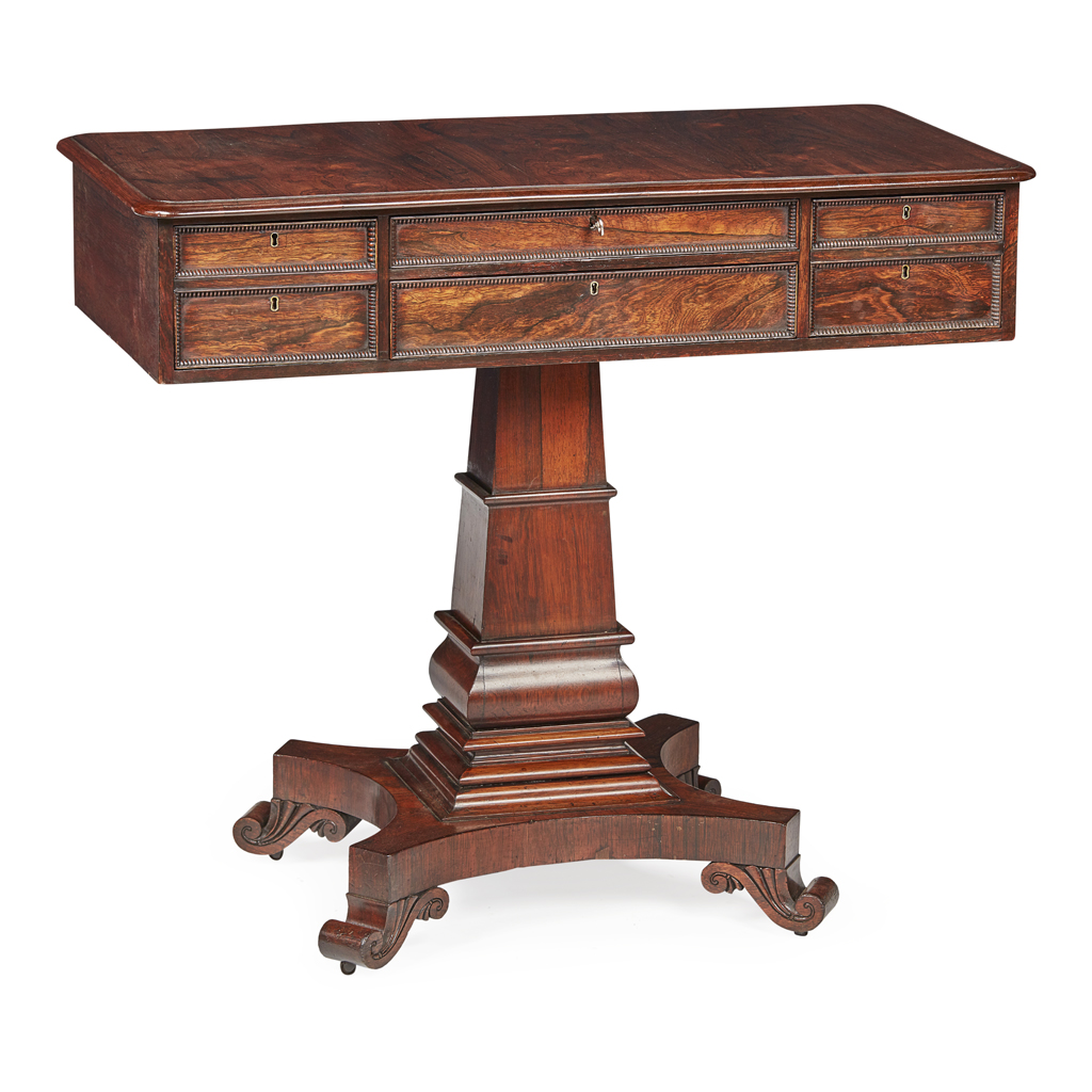 Appraisal: A SCOTTISH REGENCY ROSEWOOD SIDE TABLE ATTRIBUTED TO WILLIAM TROTTER