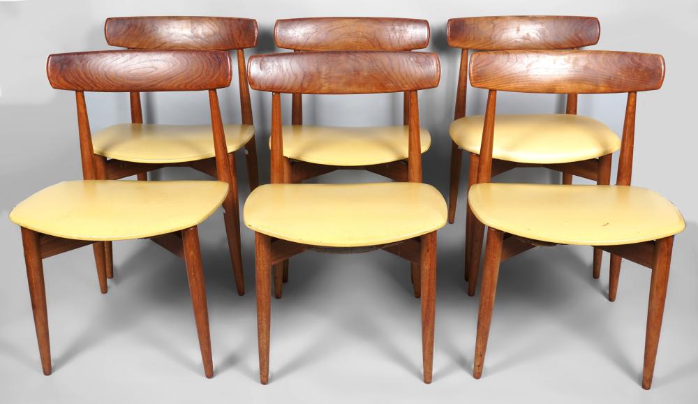 Appraisal: SET OF SIX HENRY WALTER KLEIN FOR BRAMIN TEAK DINING