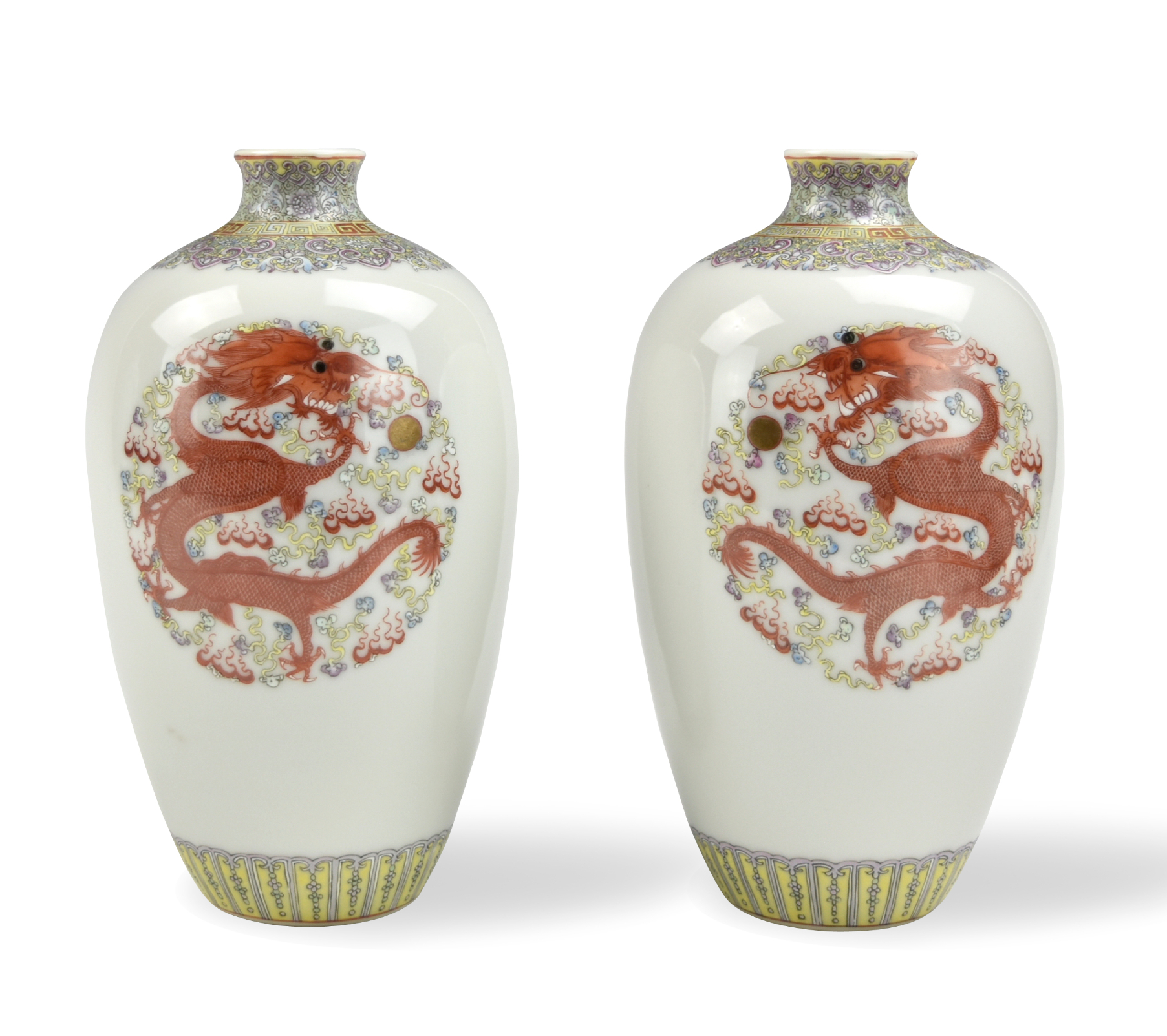 Appraisal: Chinese Guangxu mark but of Republic period pair of famille