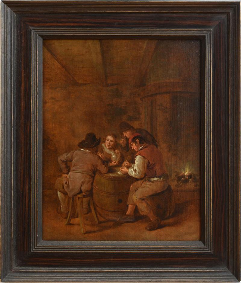 Appraisal: JAN MIENSE MOLENAER - BOORS REGALING Oil on panel signed