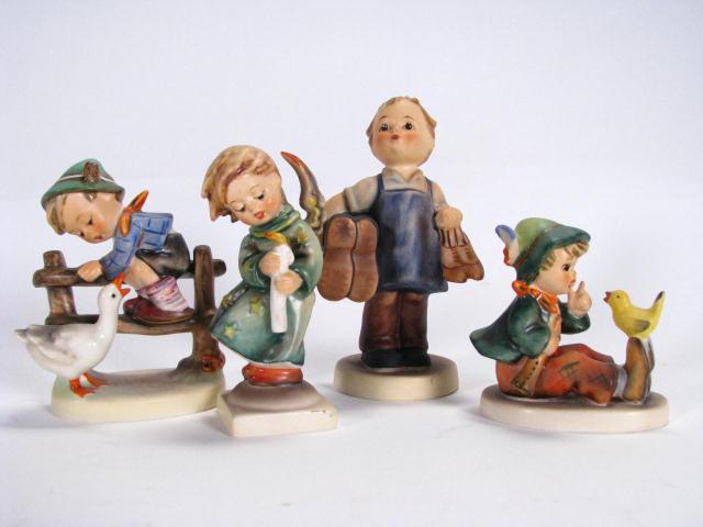 Appraisal: Four Goebel Hummel Figurines including Heavenly Angel crazing - see