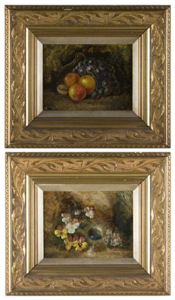 Appraisal: J Clays British late th c Two Still Lifes oil