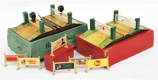 Appraisal: Hornby Half-Dozen Station Hoardings And Two Others including Hornby O