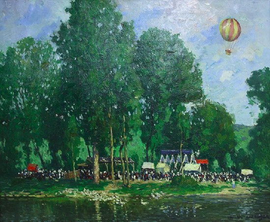 Appraisal: Ludwig von Senger Munich School A Village Fete a scene