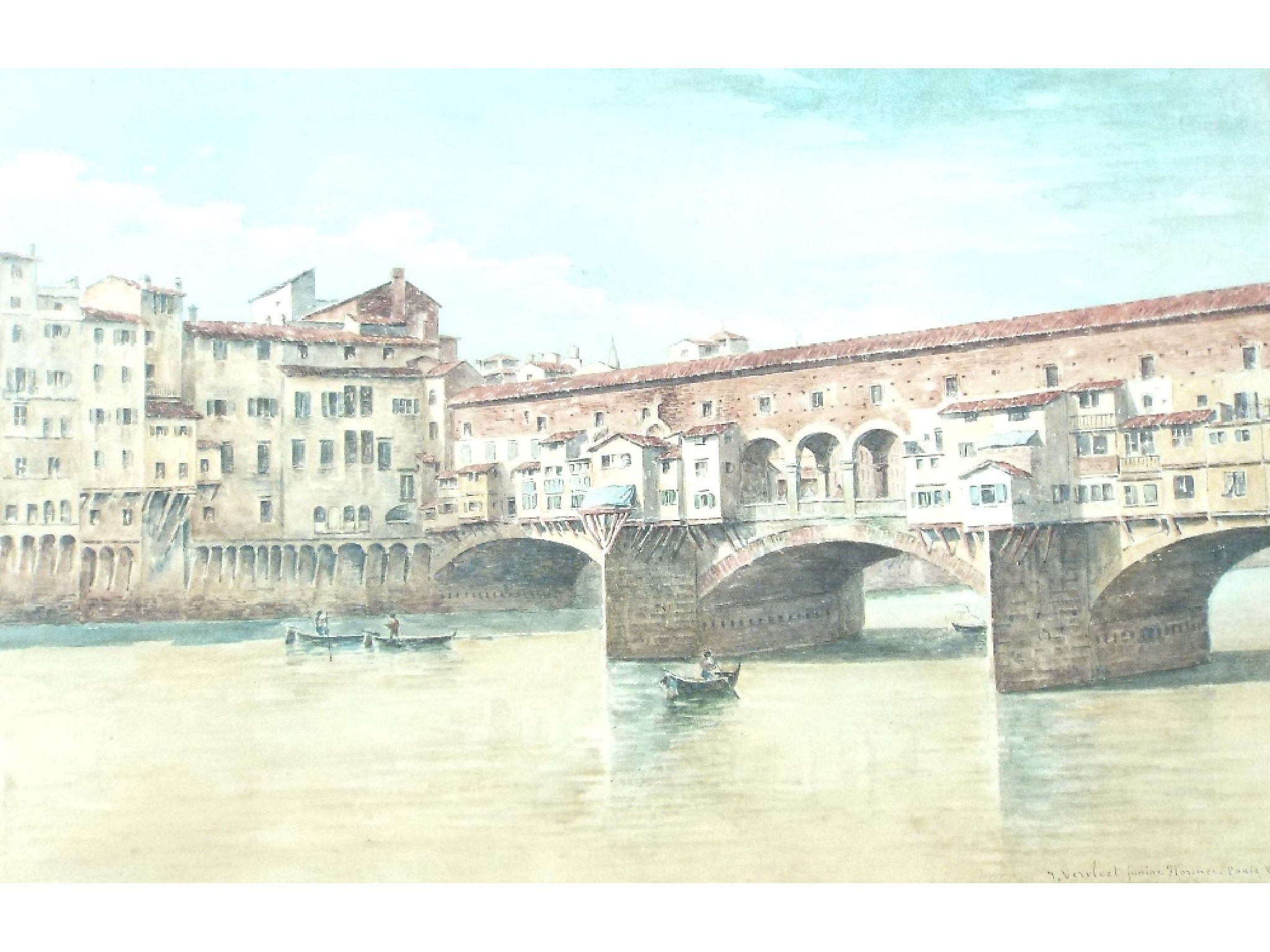 Appraisal: J Vervloet Jnr th th century - 'The Ponte Vecchio