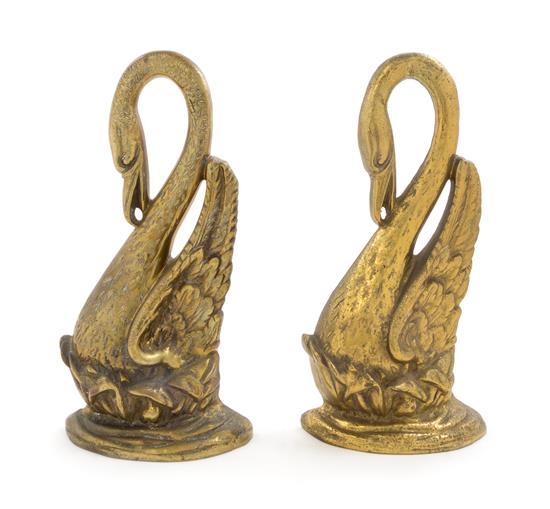 Appraisal: Sale Lot A Matched Pair of Victorian Gilt Metal Doorstops