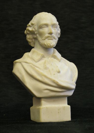 Appraisal: English Parian Composition Table Bust of Shakespeare in the mid-