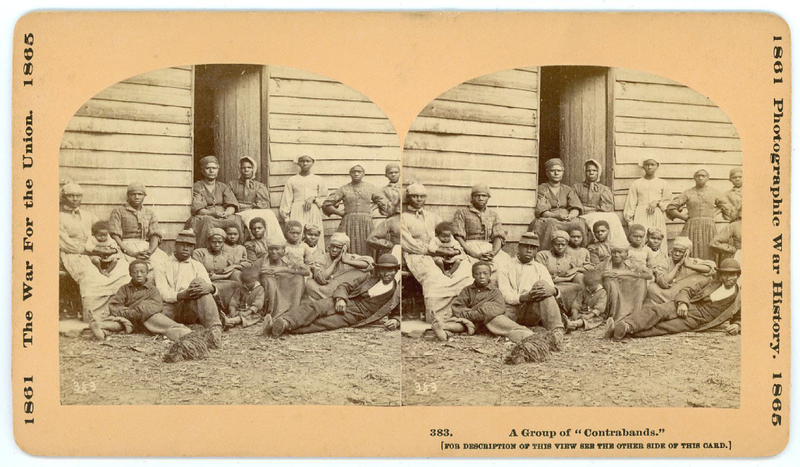 Appraisal: A GROUP OF CONTRABANDS STEREOVIEW Contrabands were African American people