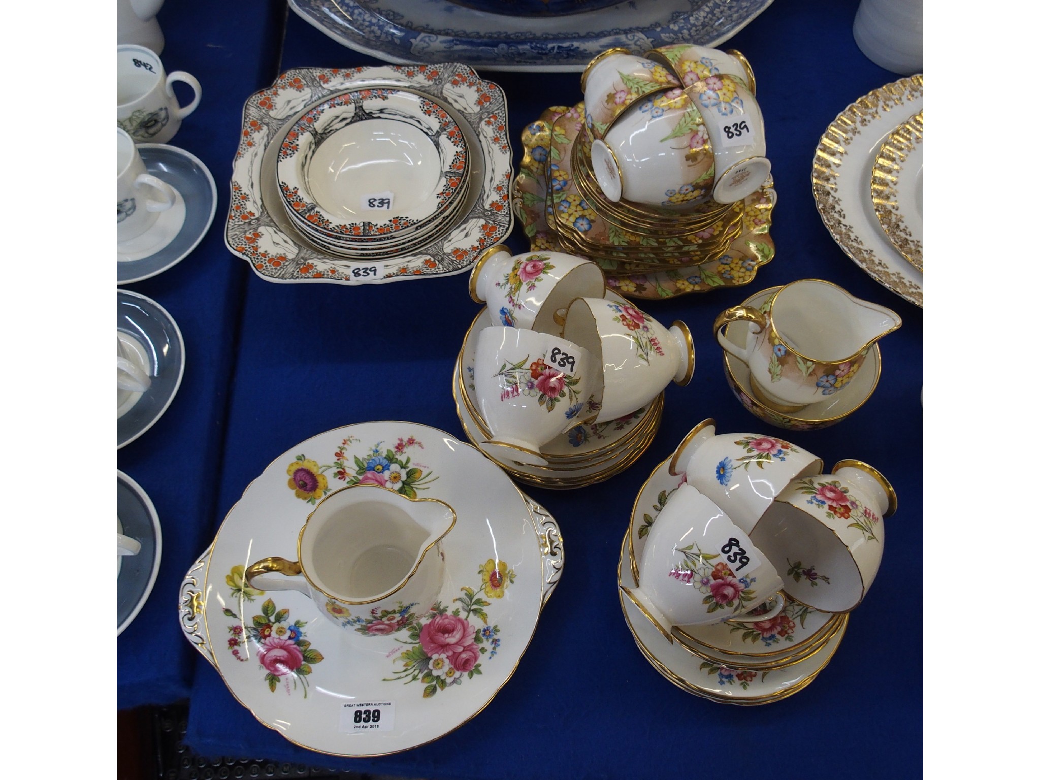 Appraisal: A Shelley bone China six setting teaset pattern no sugar