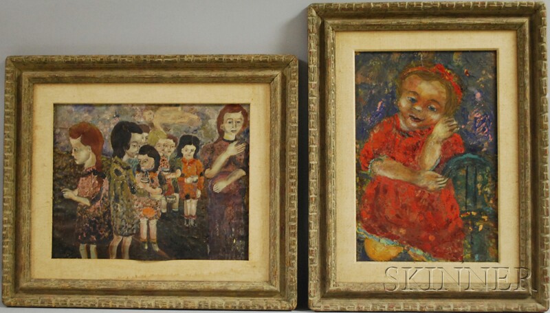 Appraisal: Rifka nee Angelovitch Angel Russian American - Two Figural Works