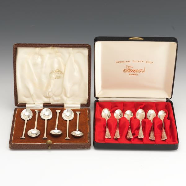 Appraisal: Two Boxed Sets of Sterling Silver Demitasse Sterling Silver Spoons