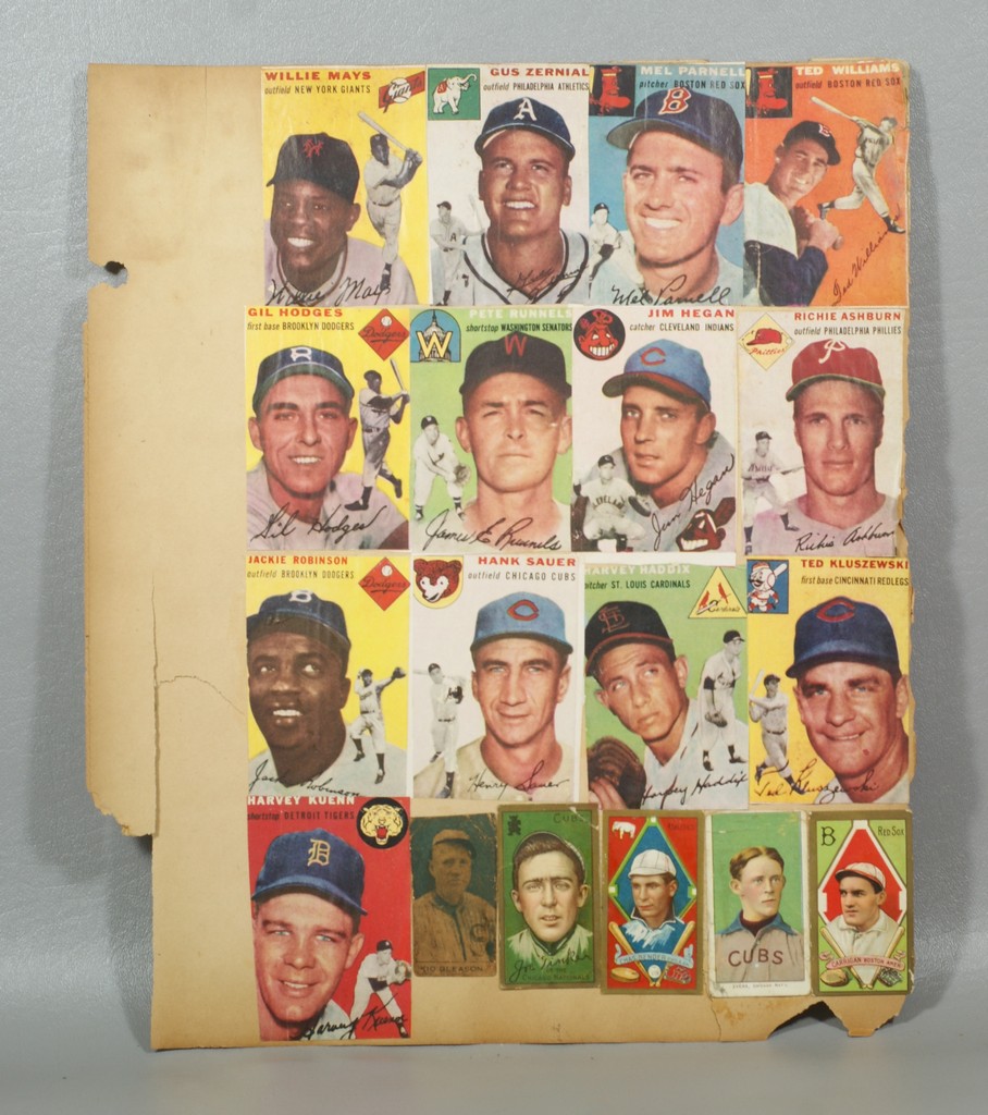 Appraisal: Circa tobacco baseball cards including Evers Carrigan Chas Bender Joe