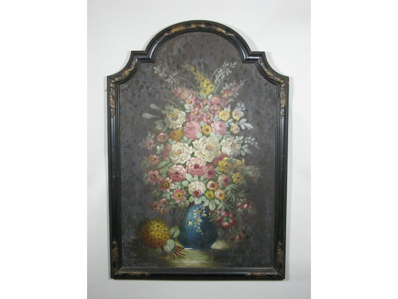 Appraisal: English School Floral Still Life th c oil on board