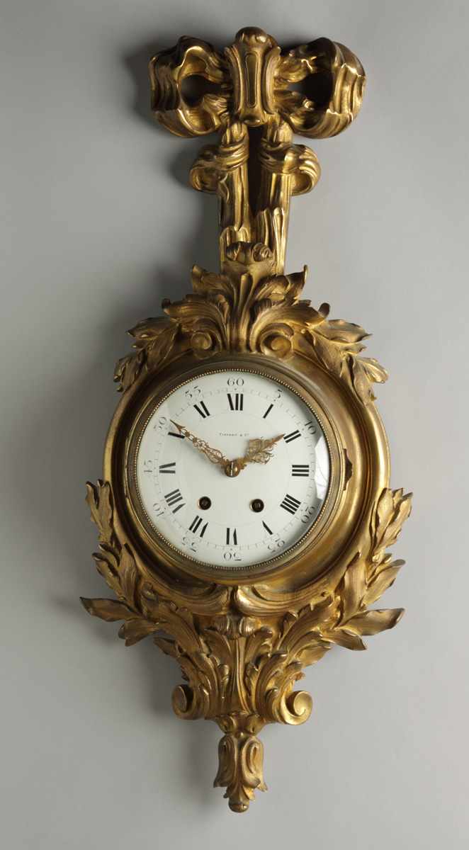 Appraisal: French Tiffany Co Gilt Bronze Wall Clock French Tiffany Co