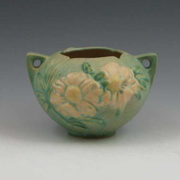 Appraisal: Roseville Peony rose bowl in light green Marked Roseville USA