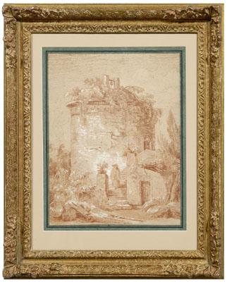 Appraisal: Drawing follower of Hubert Robert French - Le Tombeau de