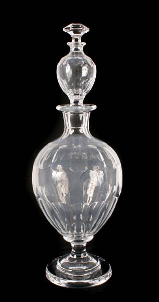 Appraisal: A Baccarat crystal apothecary jar height in