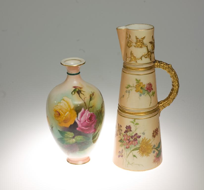 Appraisal: ROYAL WORCESTER VASE PAINTED BY W DARLING the ovi-form body