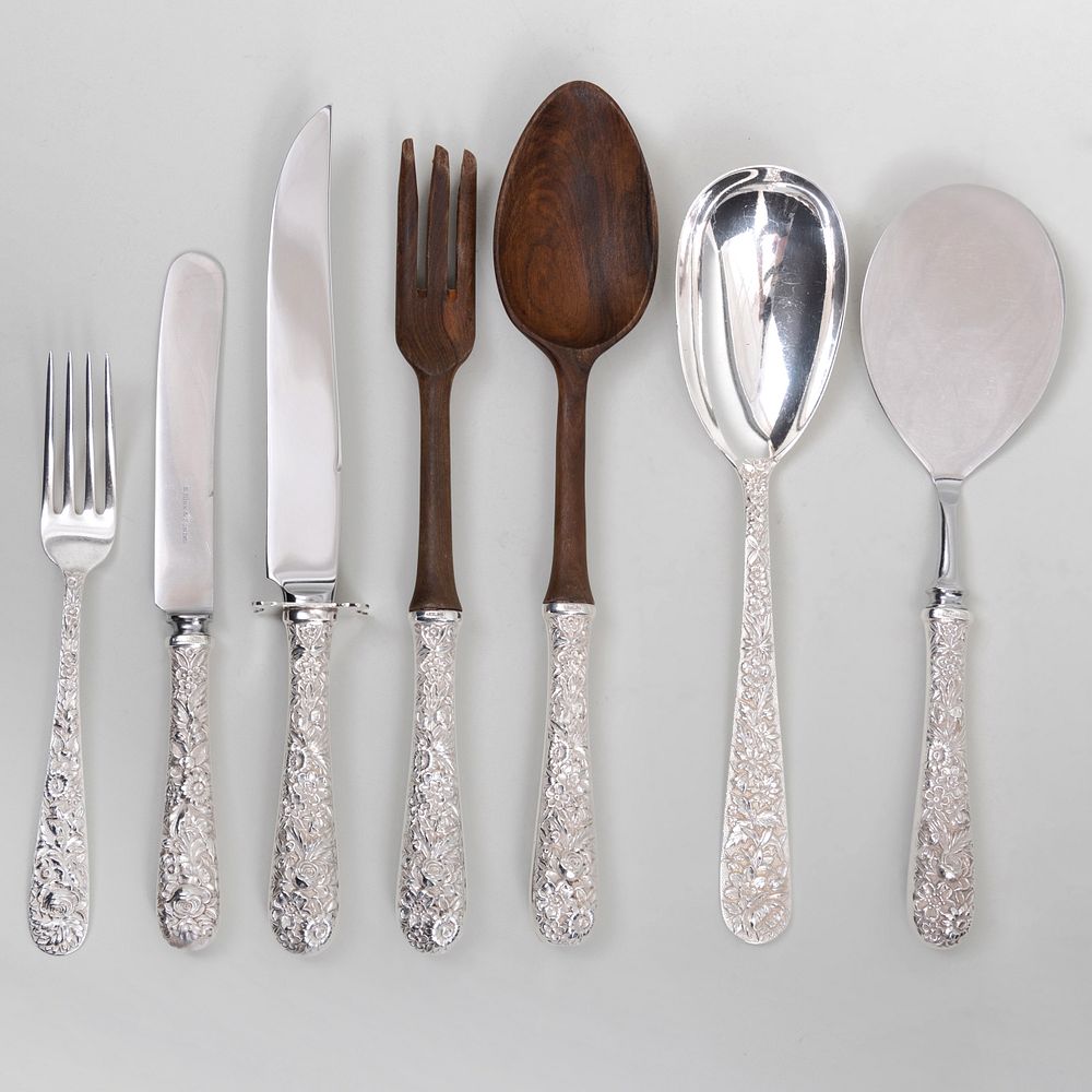 Appraisal: Assembled Kirk Sons Sterling Flatware Service Marked 'Sterling' some monogrammed