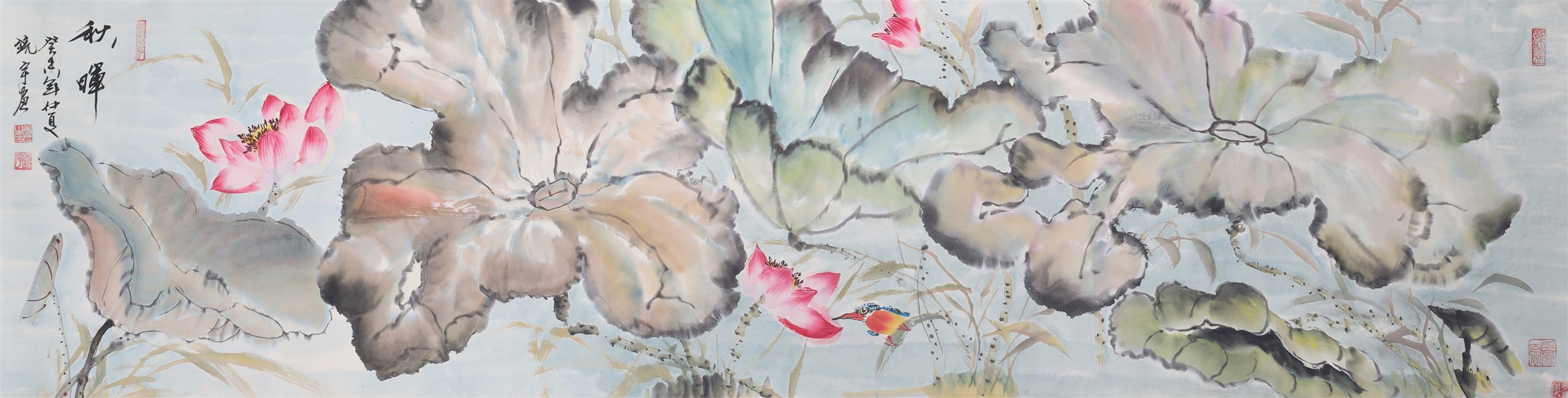 Appraisal: Chinese ink and color on paper painting of bird and