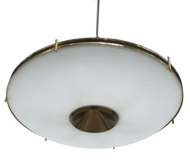 Appraisal: Italian mid-century modern glass six-light chandelier in the manner of