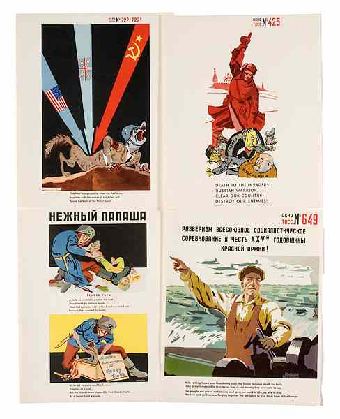 Appraisal: Folio of Eight Soviet War Posters PLUS Album of Twelve