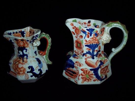 Appraisal: An Ironstone China octagonal jug with serpent handle cm high