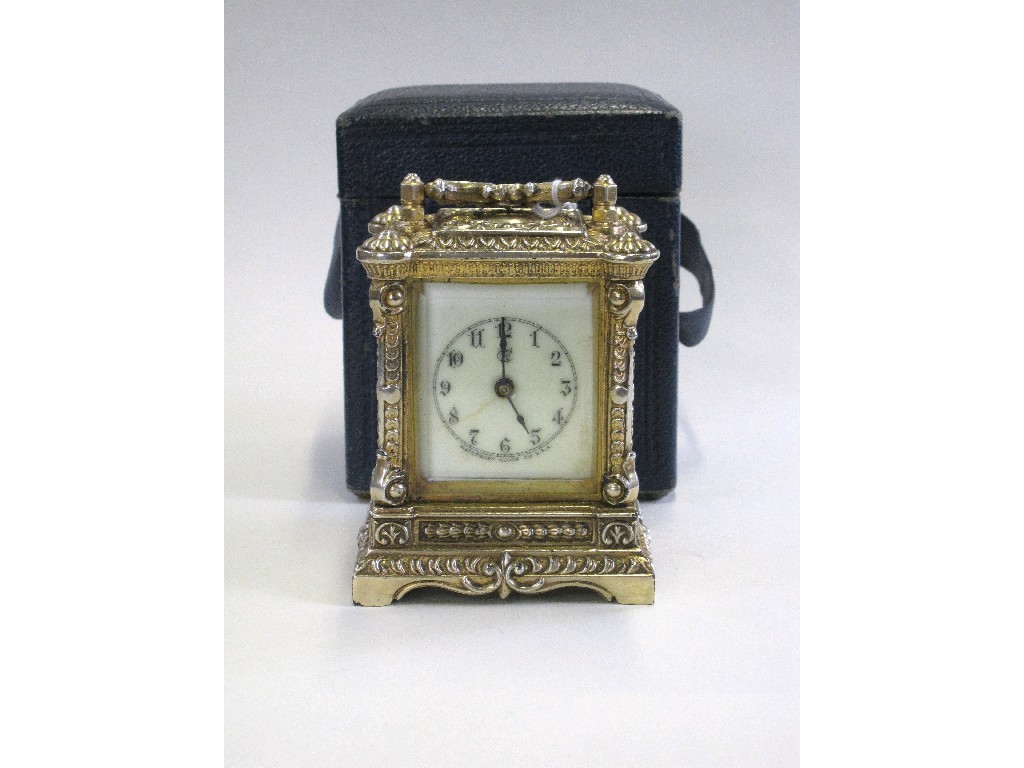 Appraisal: Waterbury Clock Co USA carriage clock with travelling case