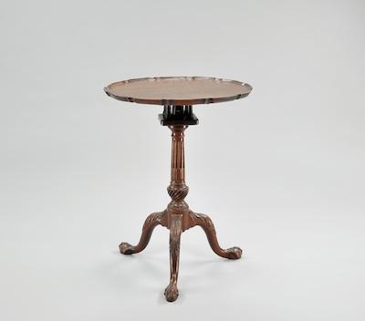 Appraisal: A Chippendale Pie-crust Table ca With a central shaft in