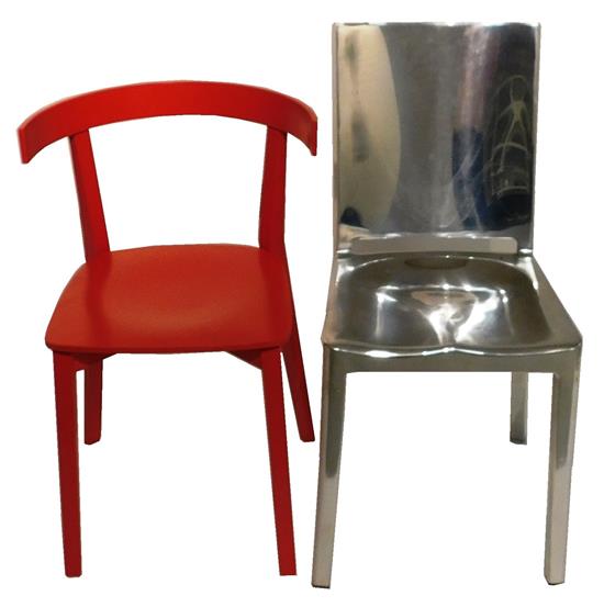 Appraisal: Two Modern chairs Emeco Hudson Chair designed by Philippe Starck