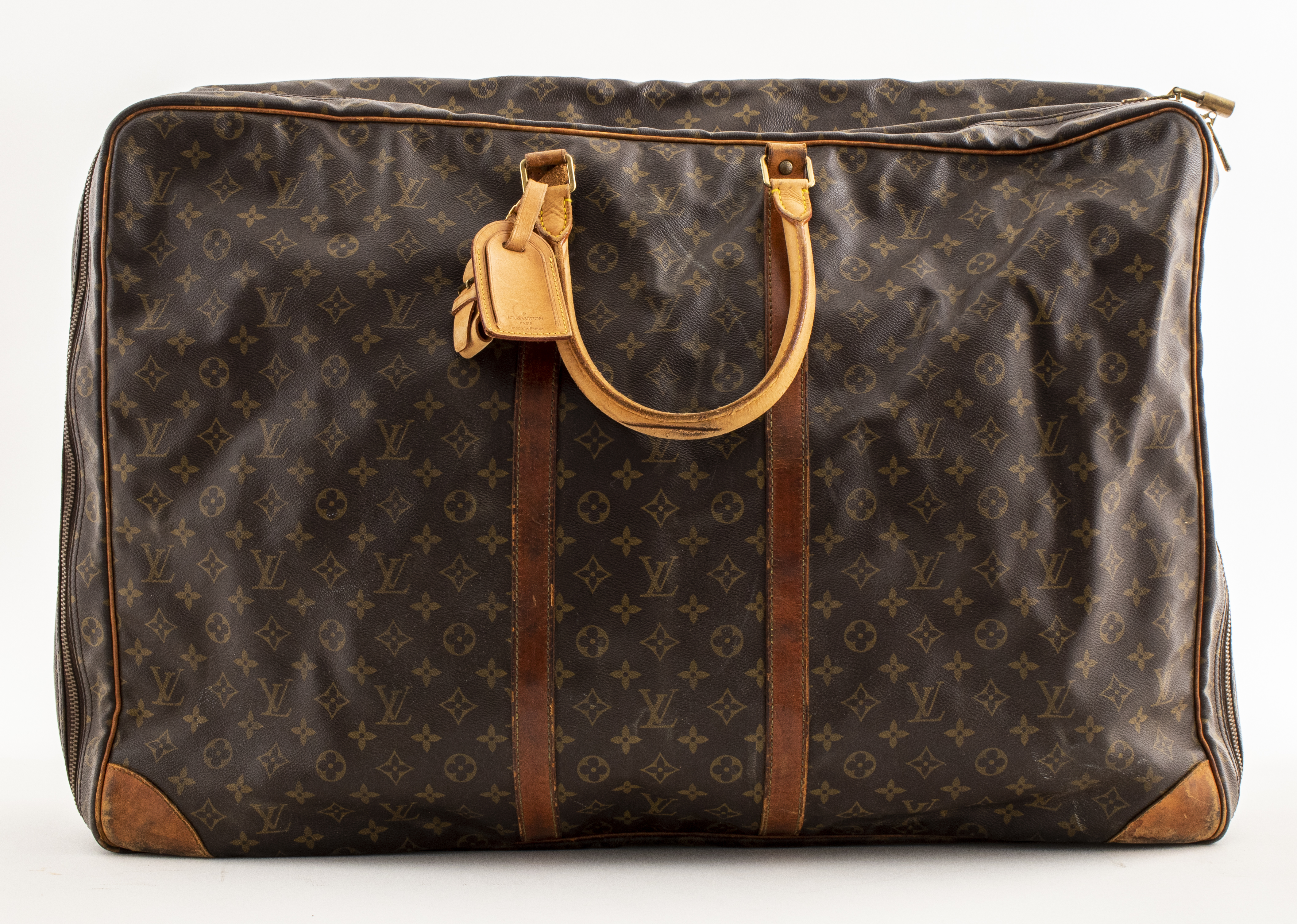 Appraisal: LOUIS VUITTON SIRIUS WEEKEND TRAVEL BAG Louis Vuitton large stamped