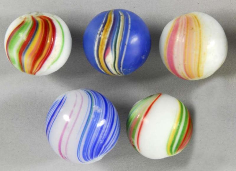 Appraisal: Lot of Opaque Swirl Marbles Condition Size Largest Dia