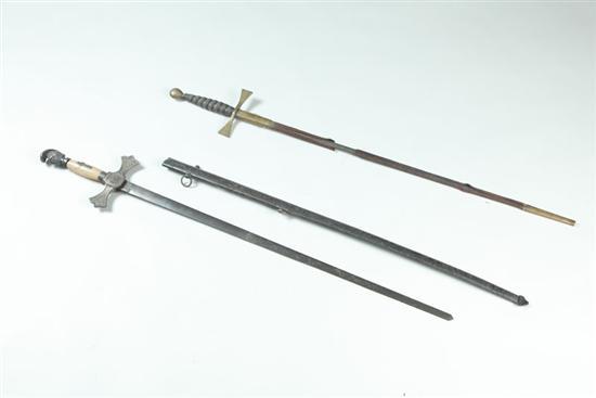 Appraisal: TWO SWORDS Amrican or European th century Small sword with